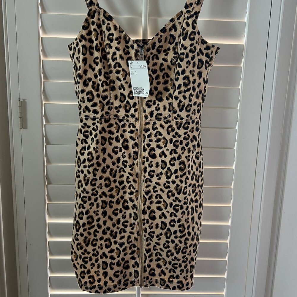H&M Leaopord Print Dress *NEVER WORN, TAGS ATTACHED*